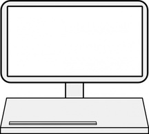 Computer Monitor Screen Keyboard Client Terminal