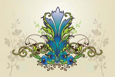 Cool Flower Background Vector