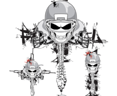 Cool set of skeleton football designs in vector