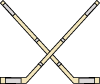 Crossed Hockey Sticks Vector Image