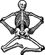 Dead Outline Skull Human Cartoon Bones Dancing Skeletons Skeleton