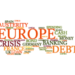 Debt Europe Crisis Vector Cloud