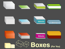 Different boxes free vector
