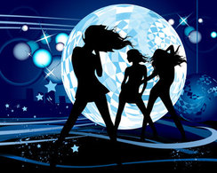 Discoball Girl Party illustration vector