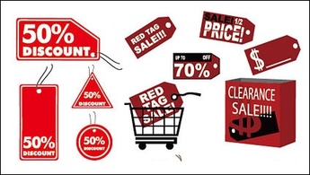 Discount sales label icon vector