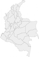 Divisions Of Colombia Map clip art