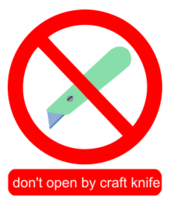 Don't open by craft knife