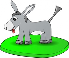 Donkey On A Plate clip art