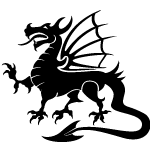Dragon With Wings And Tail Vector