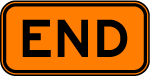 End Of The Road Vector Sign