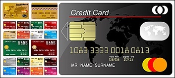eps format, including jpg preview, keyword: Vector bank cards, credit cards, ATM cards, vector material