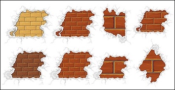 eps format, including jpg preview, keyword: Vector brick wall, winter, Christmas Day, vector material