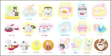 eps format, including jpg preview, keyword: Vector icons, cute icons, cartoon icons, tools, kitchen utensils, ...