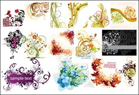 Exquisite fashion pattern vector material package-1