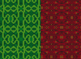 Fabric tissue kilt red green from Scotland