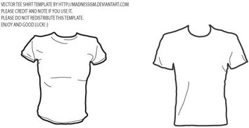 Female and male T-shirt template free vector