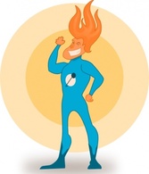 Fire Cartoon Flame Super Flames Hero Kablam