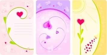 Flower hearts card