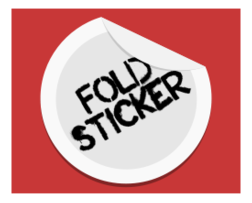 Fold sticker
