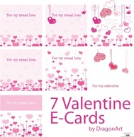 For my Sweet Love Valentine E-Cards Vector