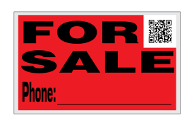 For Sale Sign with QR Code