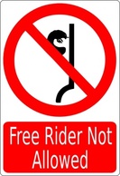 Free Rider Not Allowed clip art