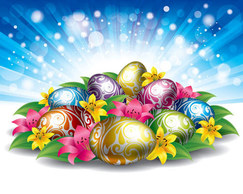 Free Stock Easter Eggs Backgrounds Vector