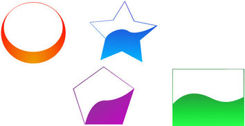 Free vector coloured shapes