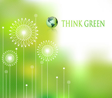 Free Vector Eco Think Green Floral Background