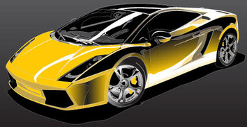 Free vector fashion yellow car