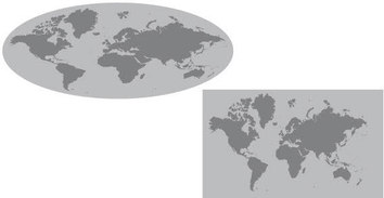 Free vector globe and world map