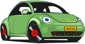 Free vector green bug car
