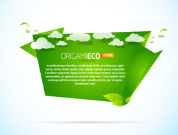Free Vector Origami ECO Template