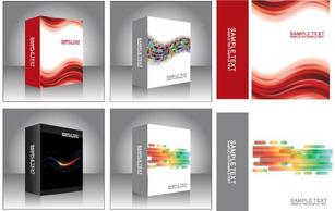 Free Vector Software Product Packing Templates