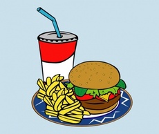 Fries Burger Soda Fast Food clip art
