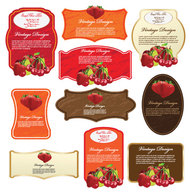 Fruit Labels Pack Vector