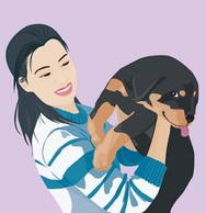 Girl and dog 9