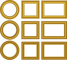 Gold Frames Set clip art