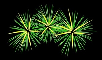 Green And Yellow Fireworks clip art