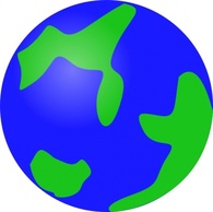 Green Geography Globe Planet Earth Cartoon Round