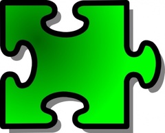 Green Shapes Shape Jigsaw Game