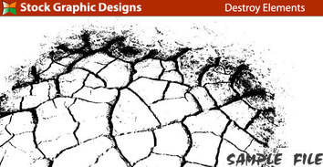 Grunge destroyed design elements vector