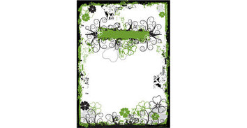 Grunge floral frame free vector