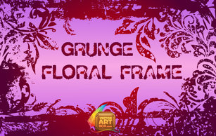 Grunge Floral Frame