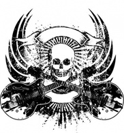 Grunge rock emblem