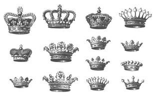 Grunge Vector Crowns