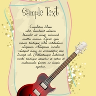 Guitar With Text Template
