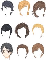 Hair style vector 1