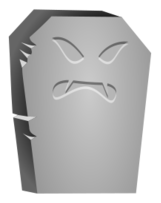 Halloween Tombstone Angry Face