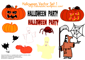 Halloween Vector Set 1